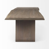 Mercana Konstantin 94.0 x 40.0 x 30.0 Medium Brown Wood W/ Live Edge Rectangular Dining Table