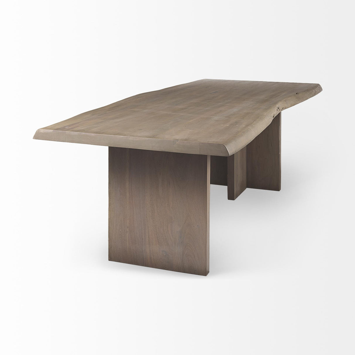 Mercana Konstantin 94.0 x 40.0 x 30.0 Medium Brown Wood W/ Live Edge Rectangular Dining Table