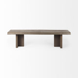 Mercana Konstantin 70.0 x 18.0 x 18.0 Medium Brown Wood W/ Live Edge Bench