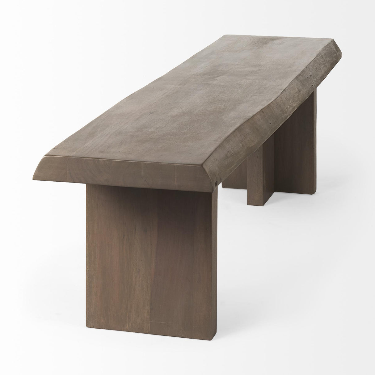 Mercana Konstantin 70.0 x 18.0 x 18.0 Medium Brown Wood W/ Live Edge Bench