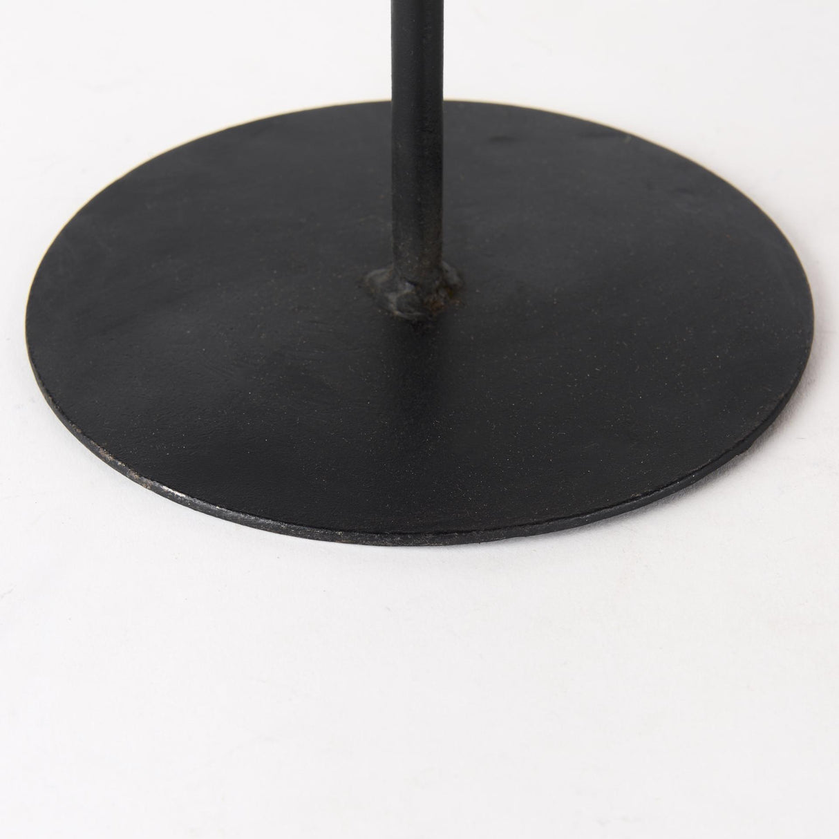 Mercana Lorenz (Set of 3) Light Brown Wood W/ Black Metal Base Round Decorative Display Stands