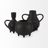 Mercana Cyrus Black Spherical Vase Decorative Object