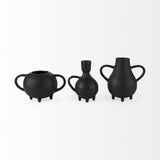Mercana Cyrus Black Spherical Vase Decorative Object
