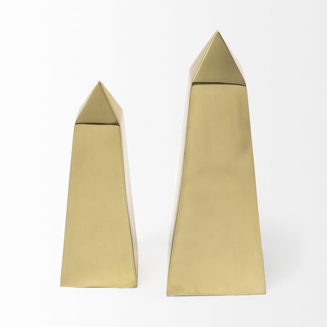 Mercana Giza (Set of 2) 4L x 4W Gold Elongated Pyramids