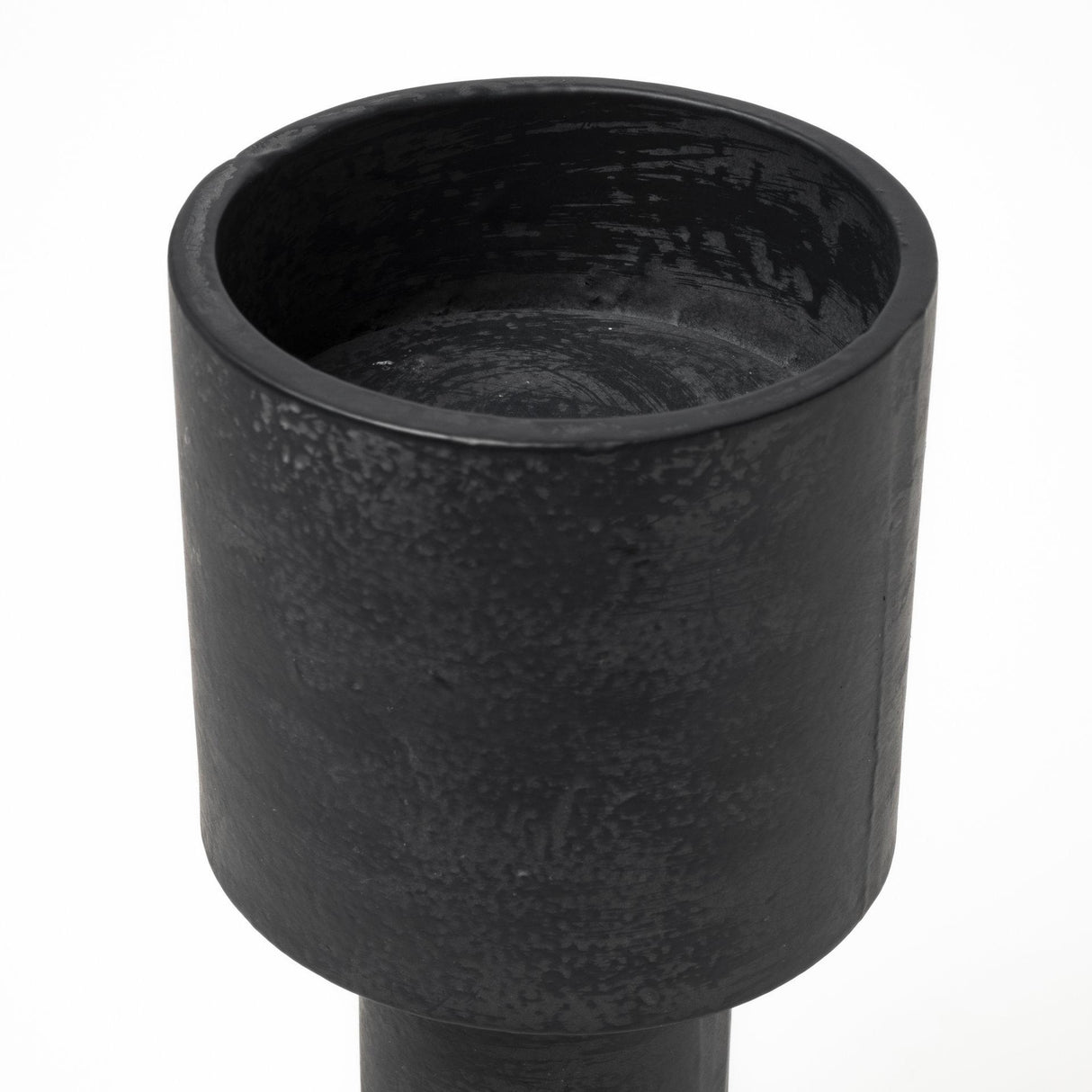 Mercana Bolton I 3.9L x 3.9W x 10.6H Black Metal Table Candle Holders