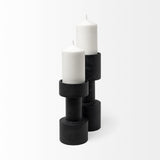 Mercana Bolton I 3.9L x 3.9W x 10.6H Black Metal Table Candle Holders