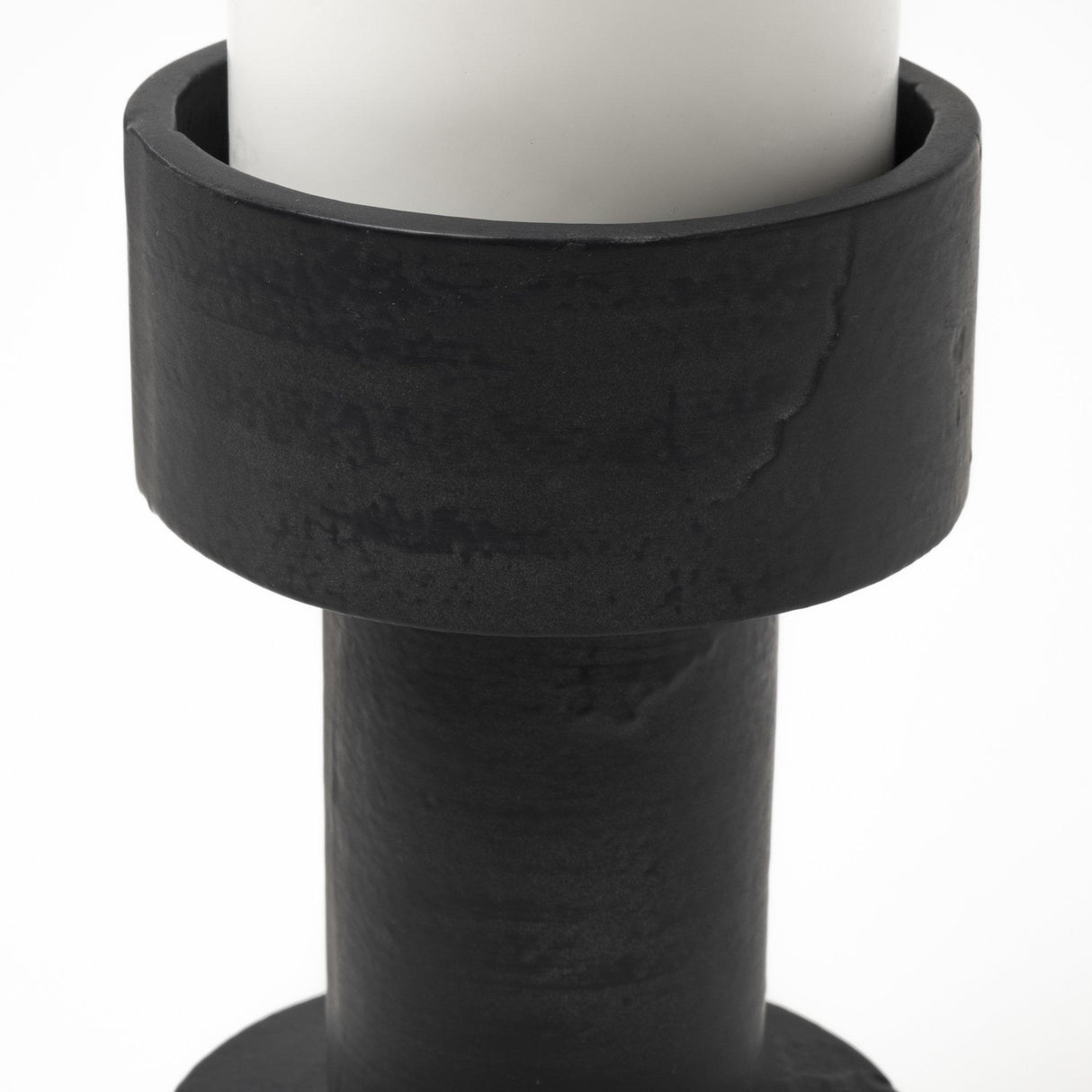 Mercana Bolton I 3.9L x 3.9W x 10.6H Black Metal Table Candle Holders
