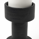 Mercana Bolton I 3.9L x 3.9W x 10.6H Black Metal Table Candle Holders