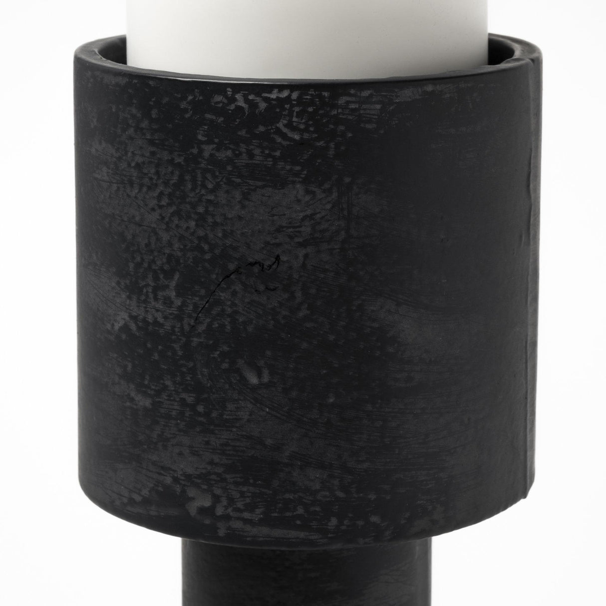 Mercana Bolton I 3.9L x 3.9W x 10.6H Black Metal Table Candle Holders