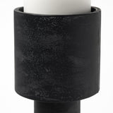 Mercana Bolton I 3.9L x 3.9W x 10.6H Black Metal Table Candle Holders