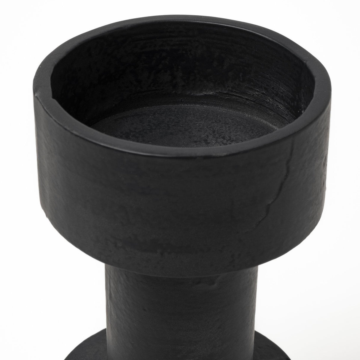 Mercana Bolton I 3.9L x 3.9W x 10.6H Black Metal Table Candle Holders