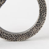 Mercana Rafiki Two Blackened Silver Hammered Finish Metal Conjoined Circles
