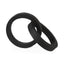 Mercana Rafiki Two Blackened Hammered Finish Metal Conjoined Circles