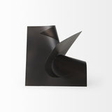 Mercana Francesca 11.8L x 11.8W x 11.8H Black Metal Sculptural Decorative Object