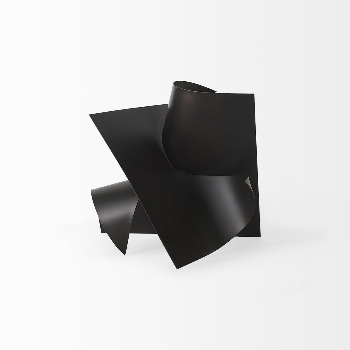 Mercana Francesca 11.8L x 11.8W x 11.8H Black Metal Sculptural Decorative Object