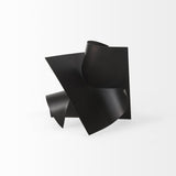 Mercana Francesca 11.8L x 11.8W x 11.8H Black Metal Sculptural Decorative Object