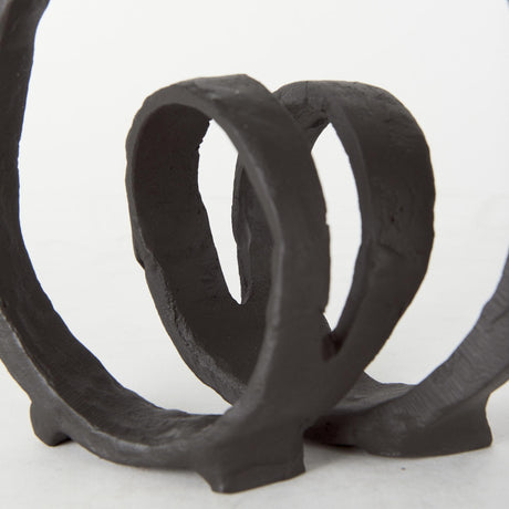 Mercana Stanislaw II Black Metal Infinite Ribbon Sculpture