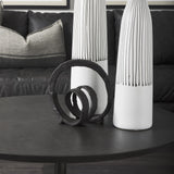 Mercana Stanislaw II Black Metal Infinite Ribbon Sculpture