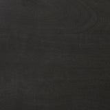 Mercana Kiran 17L x 17W x 30H Black Wood W/ Black Metal Base C-Shape Bar Stool