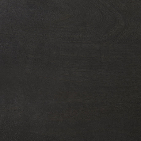 Mercana Kiran 17L x 17W x 30H Black Wood W/ Black Metal Base C-Shape Bar Stool