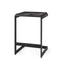 Mercana Kiran 17L x 17W x 26H Black Wood W/ Black Metal Base C-Shape Counter Stool