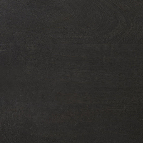 Mercana Kiran 17L x 17W x 26H Black Wood W/ Black Metal Base C-Shape Counter Stool