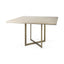 Mercana Faye I 48L x 48W x 30H Beige Finished Wood W/Gold Metal Base Square Dining Table