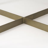 Mercana Faye 34L x 34W x 17H Beige Finished Wood W/Gold Metal Base Square Coffee Table