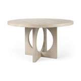 Mercana Liesl 54.L x 54.0W x 30.0H Barely Gray Finished Wood W/ Circular Top Dining Table