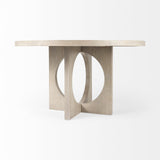 Mercana Liesl 54.L x 54.0W x 30.0H Barely Gray Finished Wood W/ Circular Top Dining Table