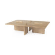 Mercana Aida 56 x 34 Rectangular Light Brown Wood Coffee Table