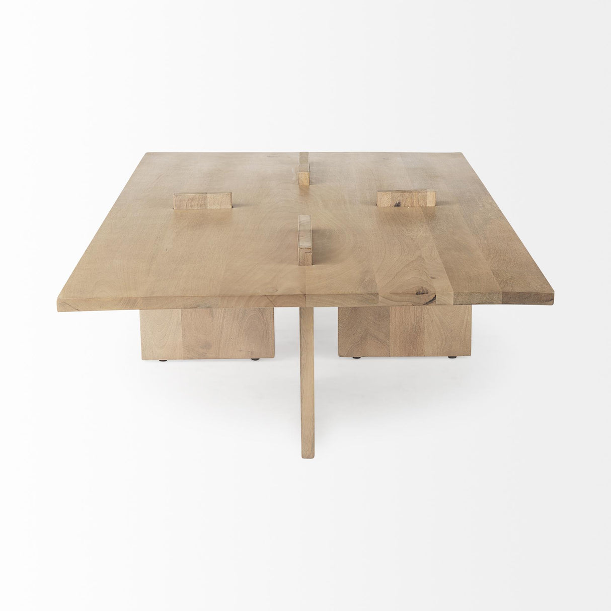 Mercana Aida 56 x 34 Rectangular Light Brown Wood Coffee Table