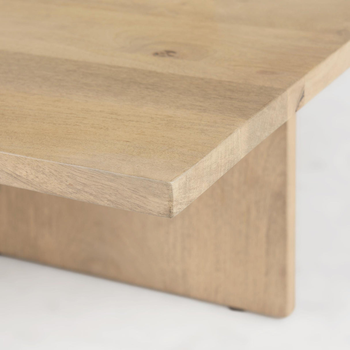 Mercana Aida 56 x 34 Rectangular Light Brown Wood Coffee Table