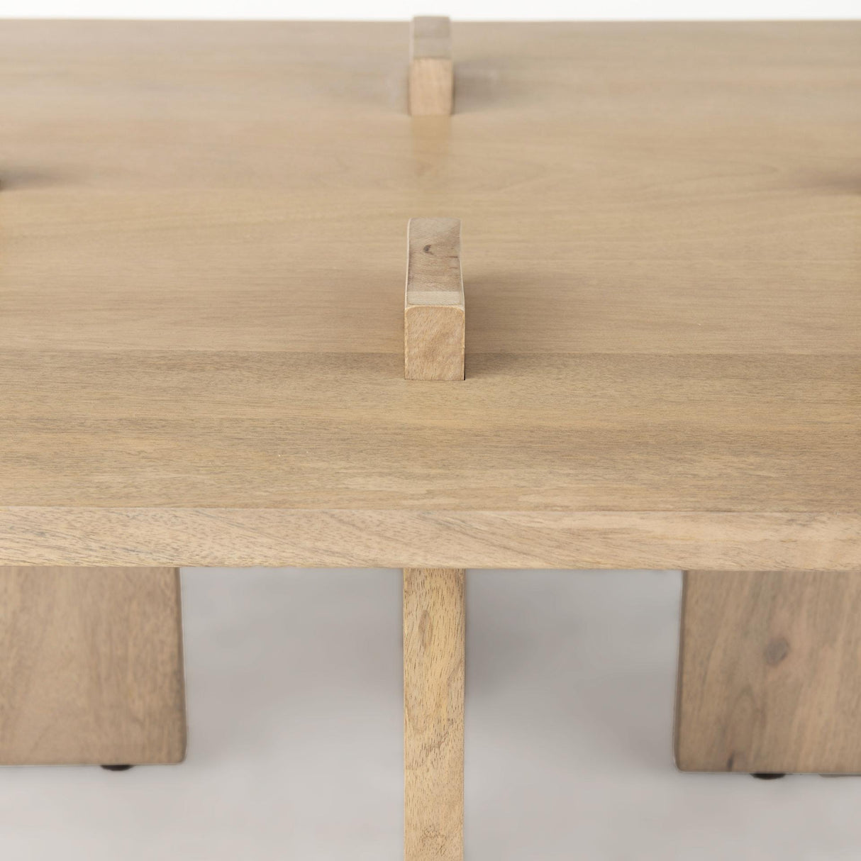 Mercana Aida 56 x 34 Rectangular Light Brown Wood Coffee Table