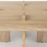 Mercana Aida 56 x 34 Rectangular Light Brown Wood Coffee Table
