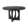 Mercana Liesl 54.L x 54.0W x 30.0H Black Wood W/ Circular Top Dining Table