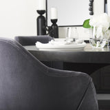 Mercana Liesl 54.L x 54.0W x 30.0H Black Wood W/ Circular Top Dining Table