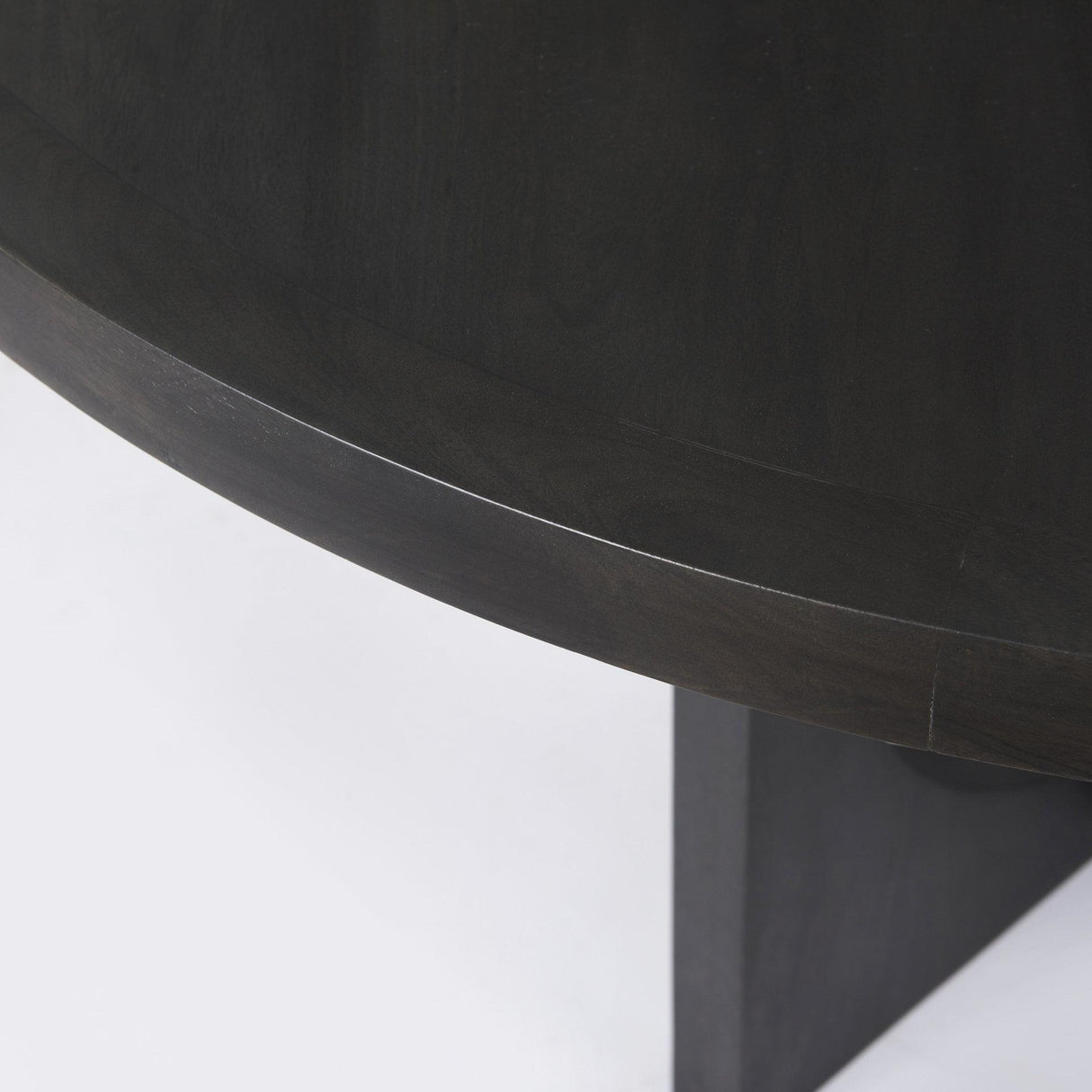 Mercana Liesl 54.L x 54.0W x 30.0H Black Wood W/ Circular Top Dining Table