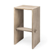 Mercana Aida 30" Seat Height Light Gray Wood Bar Stool