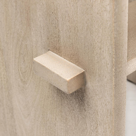 Mercana Aida 30" Seat Height Light Gray Wood Bar Stool