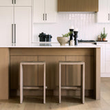 Mercana Aida 26" Seat Height Light Gray Wood Counter Stool