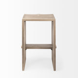 Mercana Aida 26" Seat Height Light Gray Wood Counter Stool