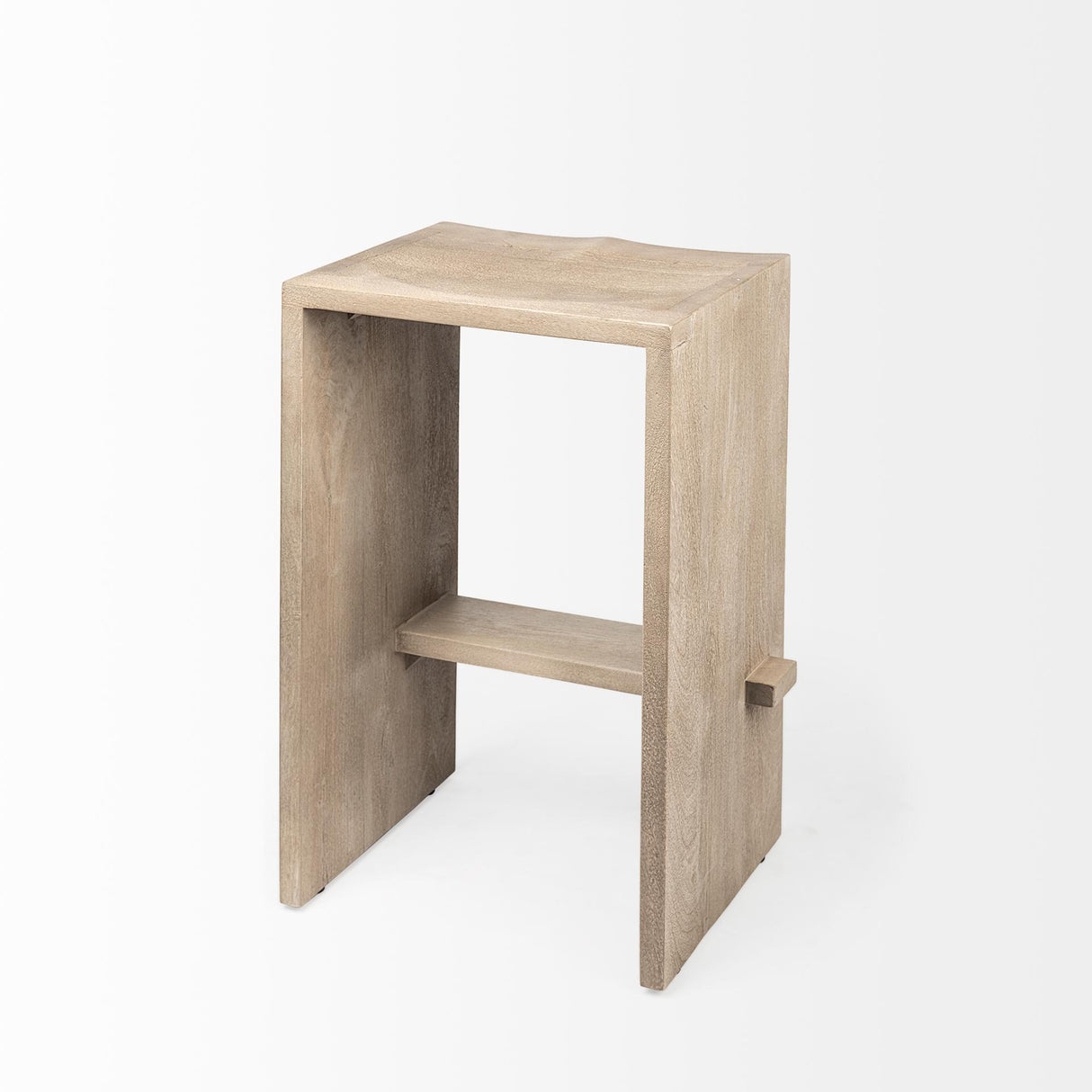 Mercana Aida 26" Seat Height Light Gray Wood Counter Stool