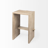Mercana Aida 26" Seat Height Light Gray Wood Counter Stool