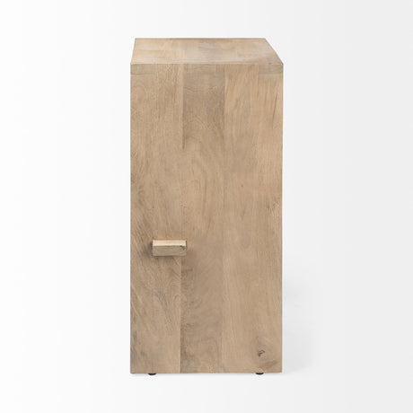 Mercana Aida 30" Seat Height Light Brown Wood Bar Stool