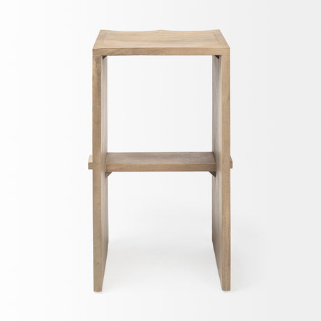 Mercana Aida 30" Seat Height Light Brown Wood Bar Stool