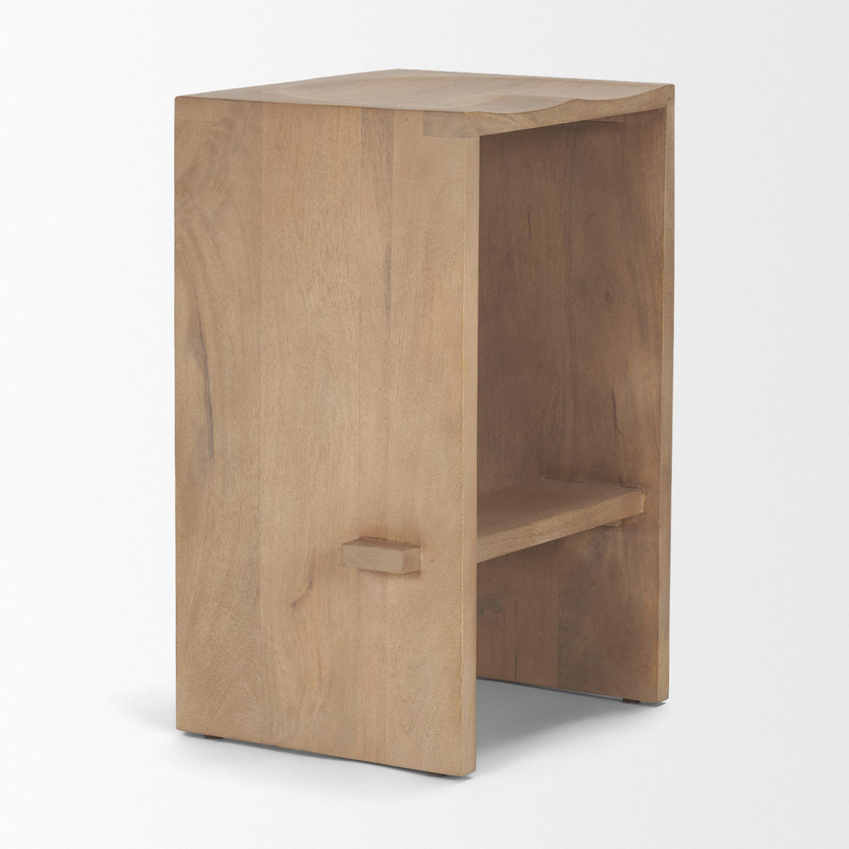 Mercana Aida 26" Seat Height Light Brown Wood Counter Stool