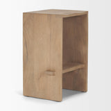 Mercana Aida 26" Seat Height Light Brown Wood Counter Stool