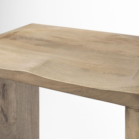 Mercana Aida 26" Seat Height Light Brown Wood Counter Stool