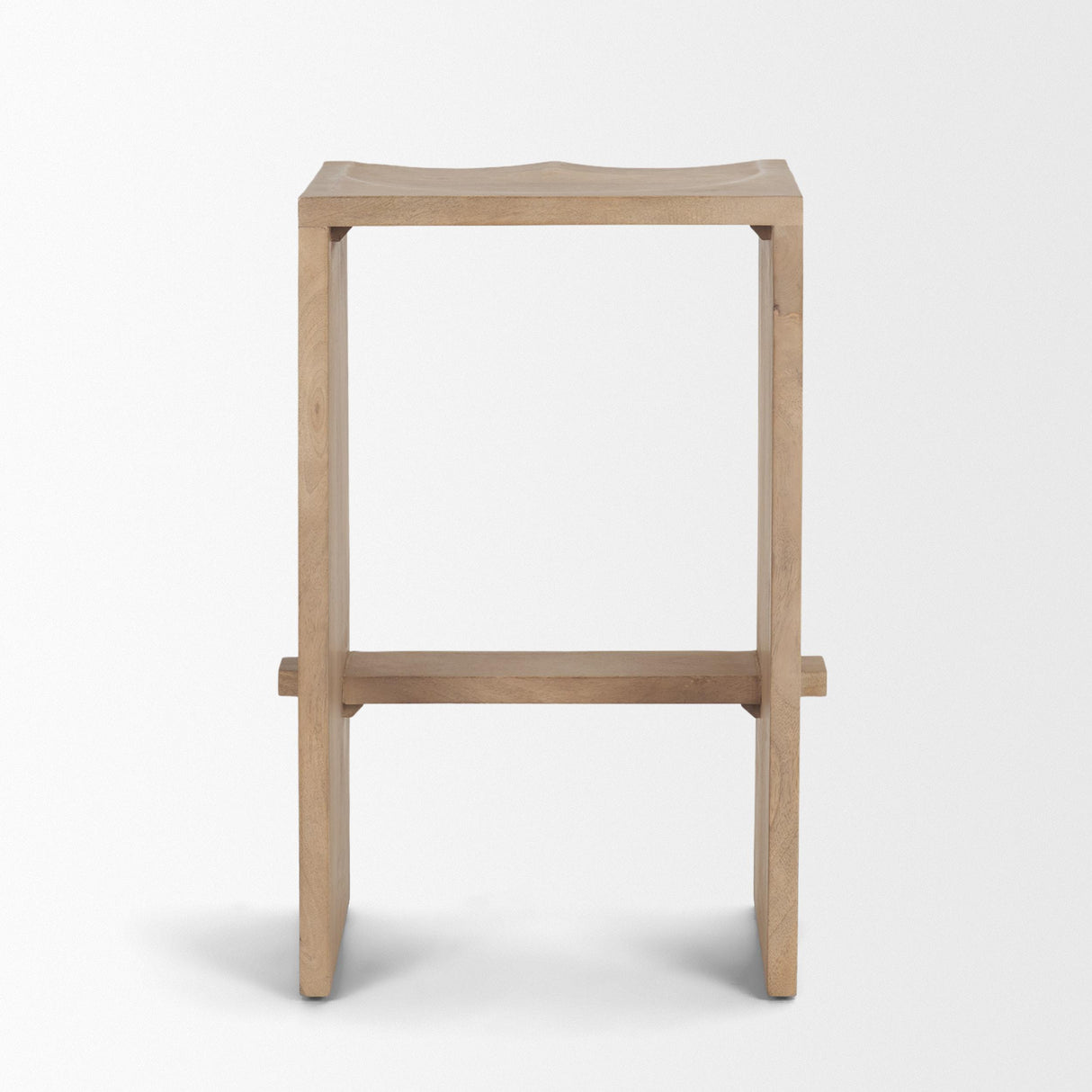Mercana Aida 26" Seat Height Light Brown Wood Counter Stool